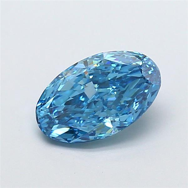 1.22 Ct. Fancy Vivid  Blue Oval Lab Grown Diamond