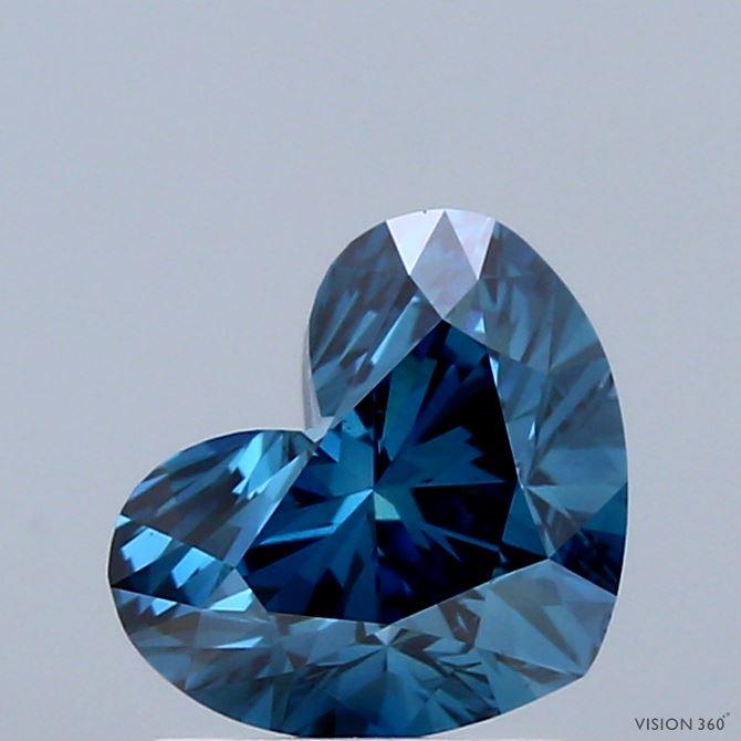 1.50 Ct. Fancy Deep Blue Heart Lab Grown Diamond