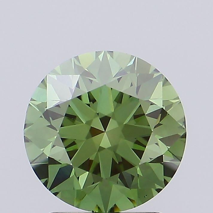 2.01 Ct. Fancy Vivid Green Round Lab Grown Diamond