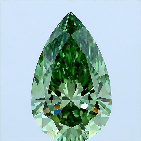 3.01 Ct. Fancy Green Pear Lab Grown Diamond