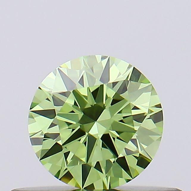 0.34 Ct. Fancy Vivid Green Round Lab Grown Diamond