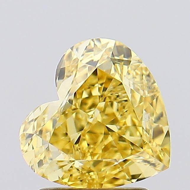 2.24 Ct. Fancy Vivid Yellow Heart Lab Grown Diamond