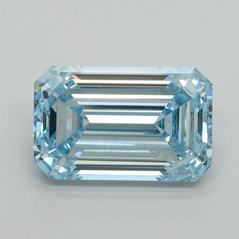 1.53 Ct. Fancy Vivid Blue Emerald Lab Grown Diamond