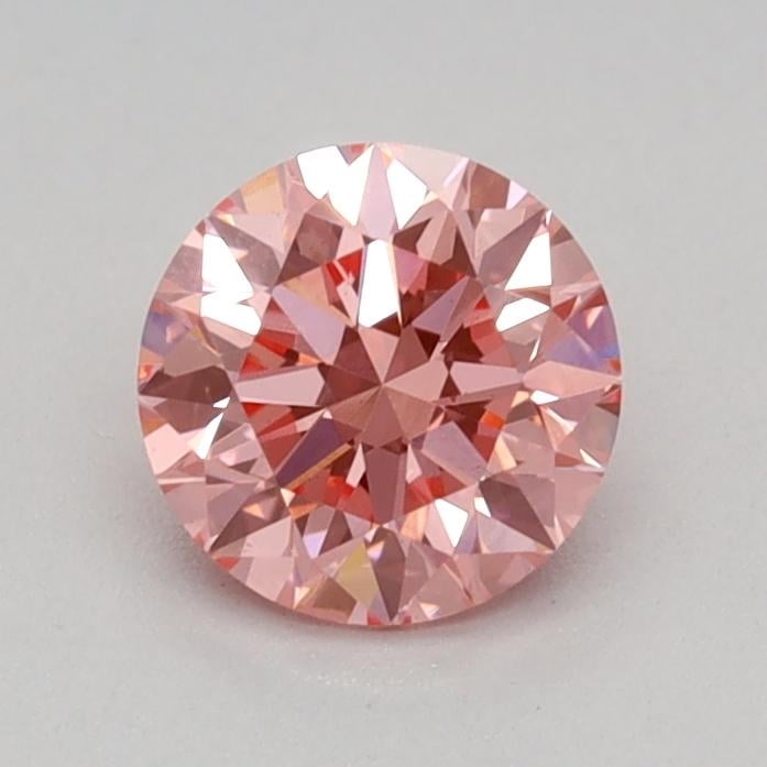 0.40 Ct. Fancy Vivid Pink Round Lab Grown Diamond
