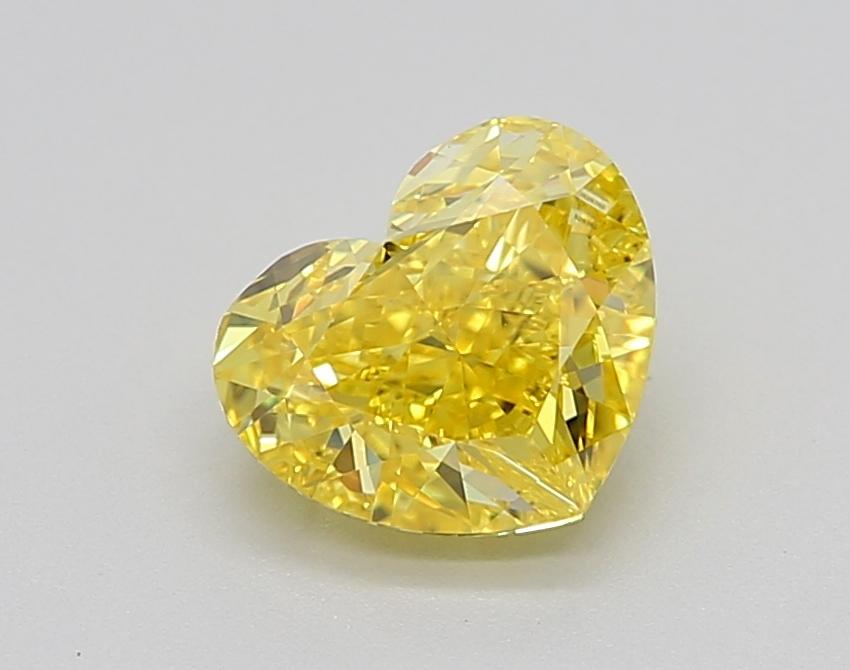 1.31 Ct. Fancy Vivid Yellow Heart Lab Grown Diamond