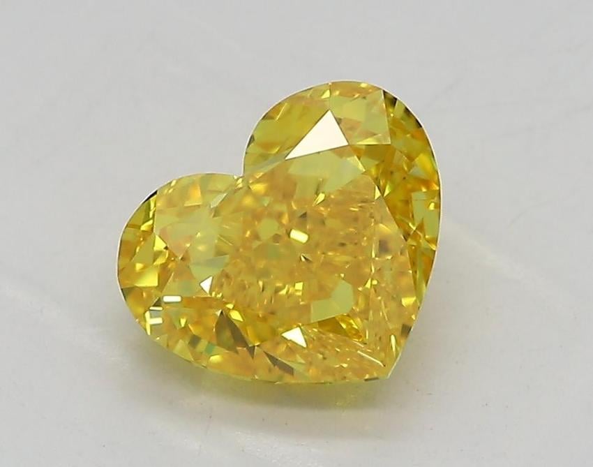 1.43 Ct. Fancy Vivid Yellow Heart Lab Grown Diamond
