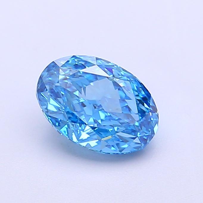 1.04 Ct. Fancy Vivid Blue Oval Lab Grown Diamond