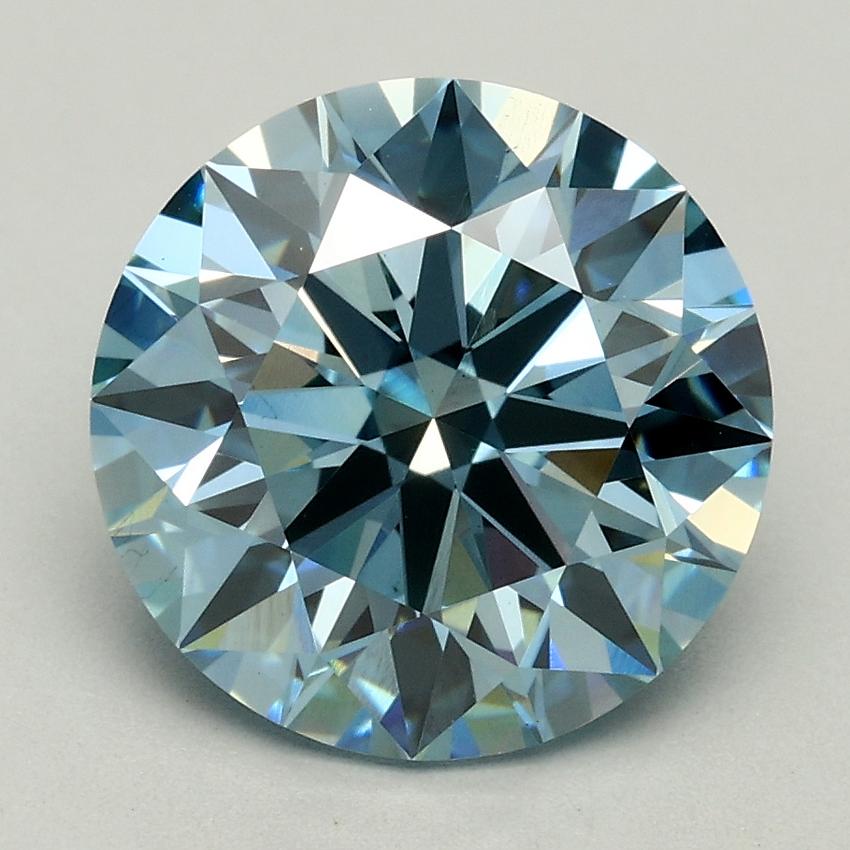2.57 Ct. Fancy Blue Round Lab Grown Diamond