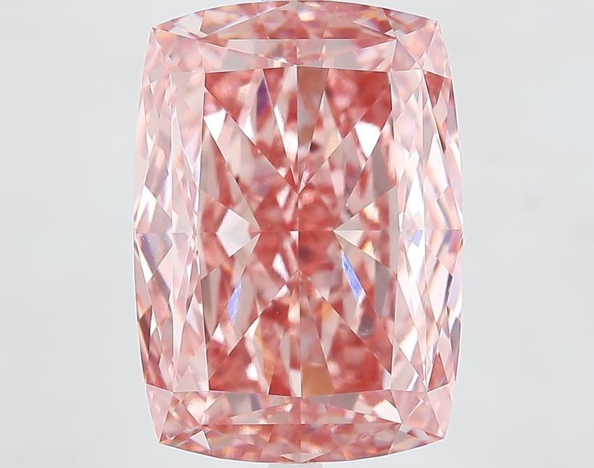 12.03 Ct. Fancy Vivid Pink Cushion Lab Grown Diamond