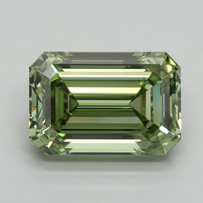 5.02 Ct. Fancy Vivid Green Emerald Lab Grown Diamond
