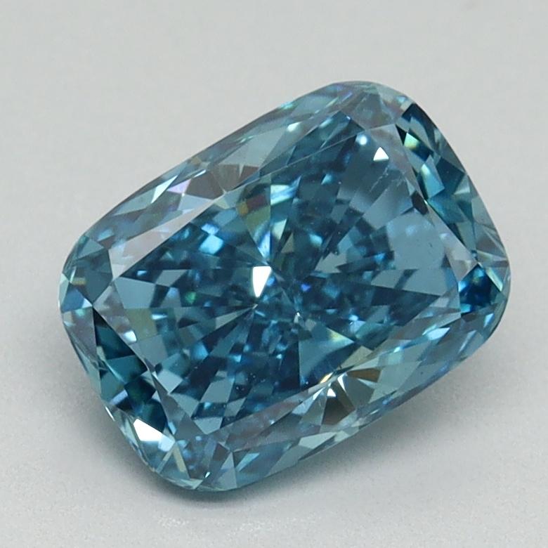 1.54 Ct. Fancy Vivid Blue Cushion Lab Grown Diamond