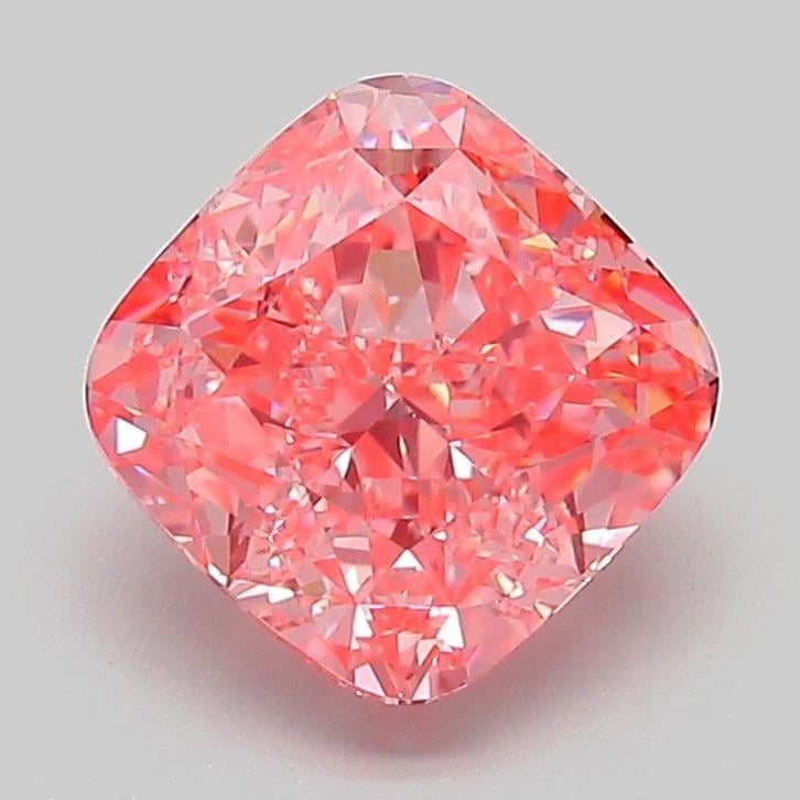 2.11 Ct. Fancy Vivid Pink Cushion Lab Grown Diamond
