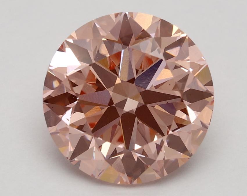 3.00 Ct. Fancy Vivid Pink Round Lab Grown Diamond