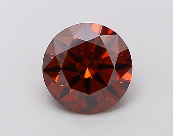 0.61 Ct. Fancy Deep  Orange Round Lab Grown Diamond