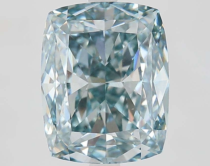 6.03 Ct. Fancy Blue Cushion Lab Grown Diamond