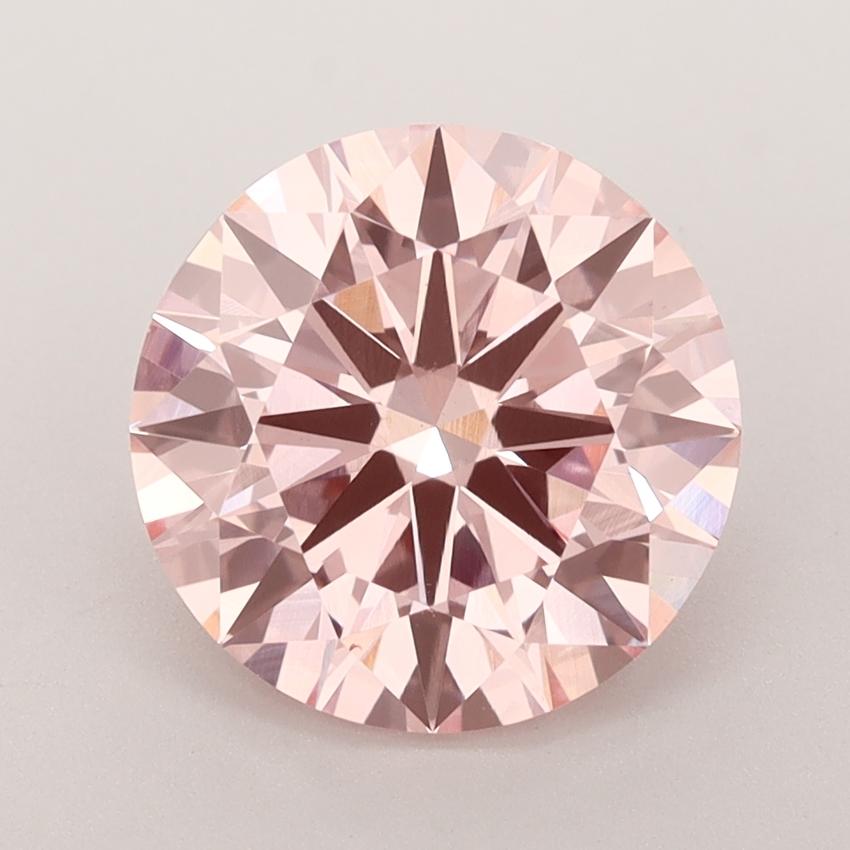 3.40 Ct. Fancy Vivid Pink Round Lab Grown Diamond