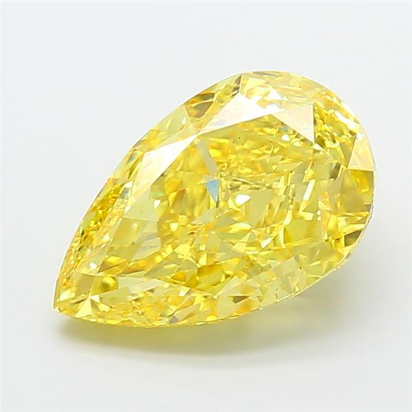 5.02 Ct. Fancy Vivid Yellow Pear Lab Grown Diamond