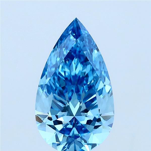 1.53 Ct. Fancy Vivid Blue Pear Lab Grown Diamond