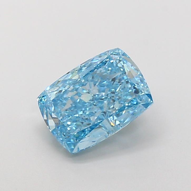 2.62 Ct. Fancy Vivid  Blue Cushion Lab Grown Diamond