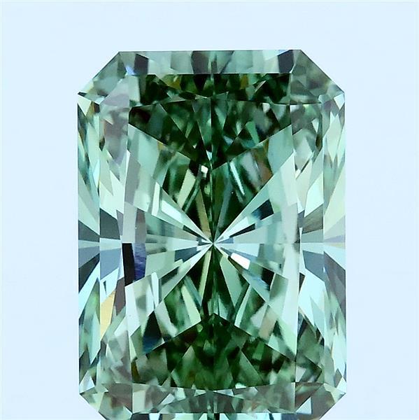 4.11 Ct. Fancy Green Radiant Lab Grown Diamond