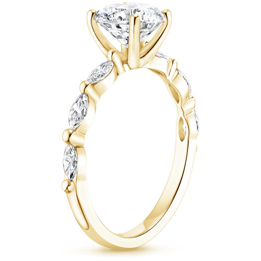 18K Yellow Gold Joelle Diamond Ring (1/3 ct. tw.), large side view