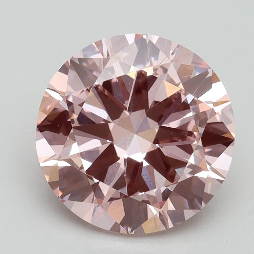 2.50 Ct. Fancy Intense Pink Round Lab Grown Diamond