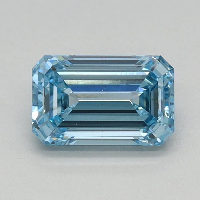 0.52 Ct. Fancy Intense Blue Emerald Lab Grown Diamond