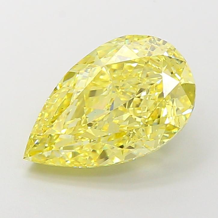 4.31 Ct. Fancy Intense Yellow Pear Lab Grown Diamond