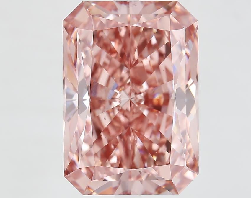 11.28 Ct. Fancy Vivid Pink Radiant Lab Grown Diamond