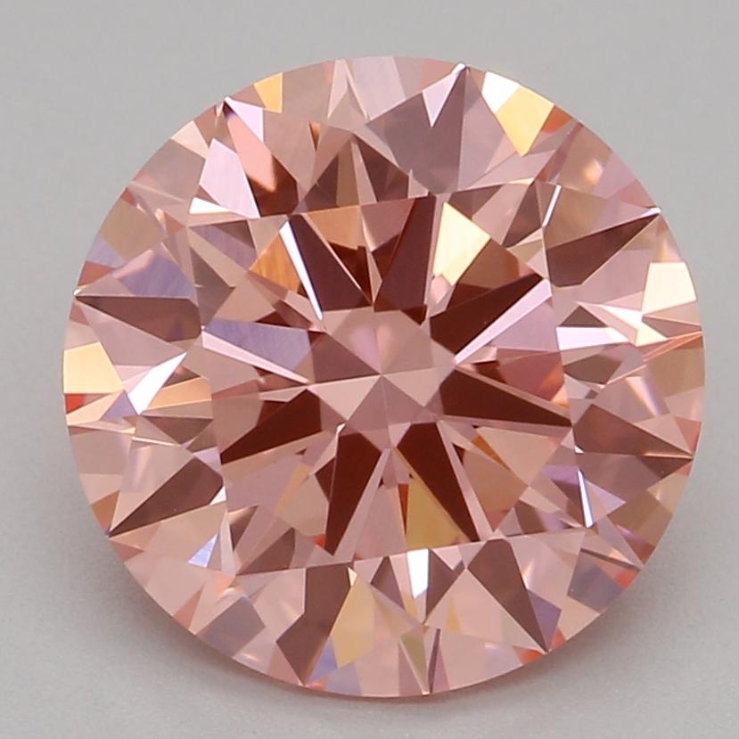 2.02 Ct. Fancy Vivid Pink Round Lab Grown Diamond