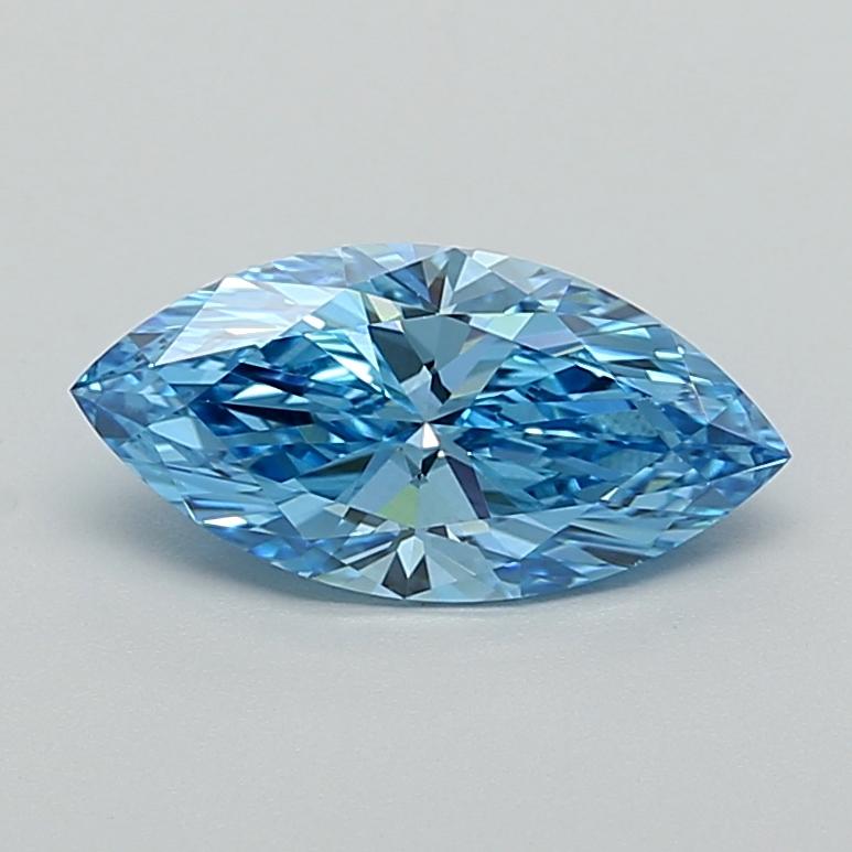 1.51 Ct. Fancy Vivid  Blue Marquise Lab Grown Diamond