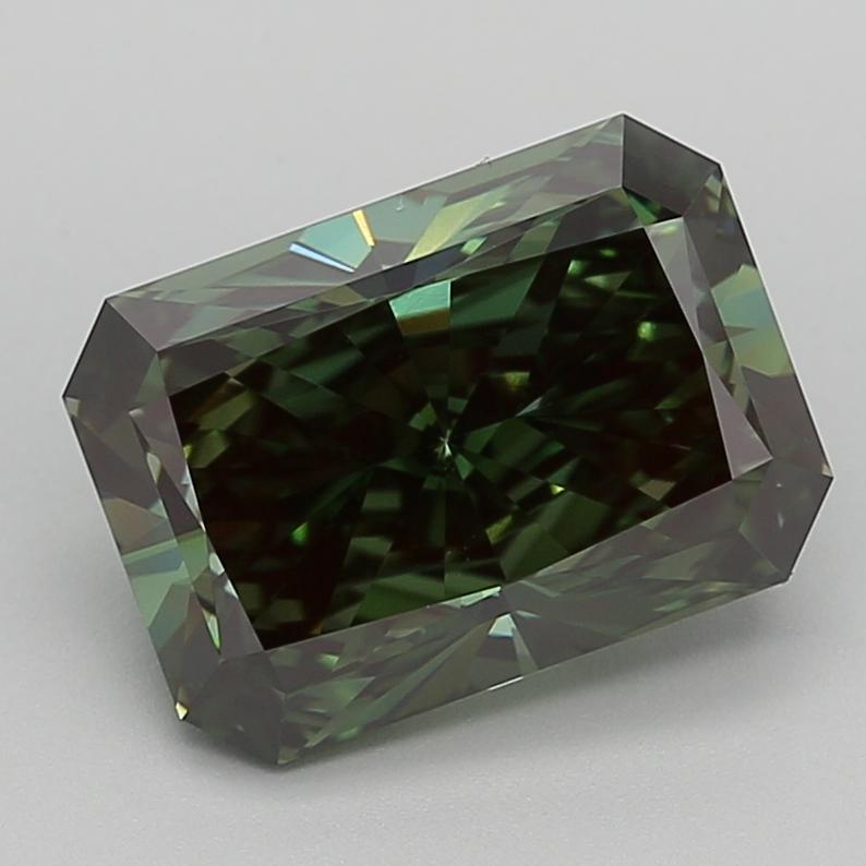 5.00 Ct. Fancy Deep  Green Radiant Lab Grown Diamond