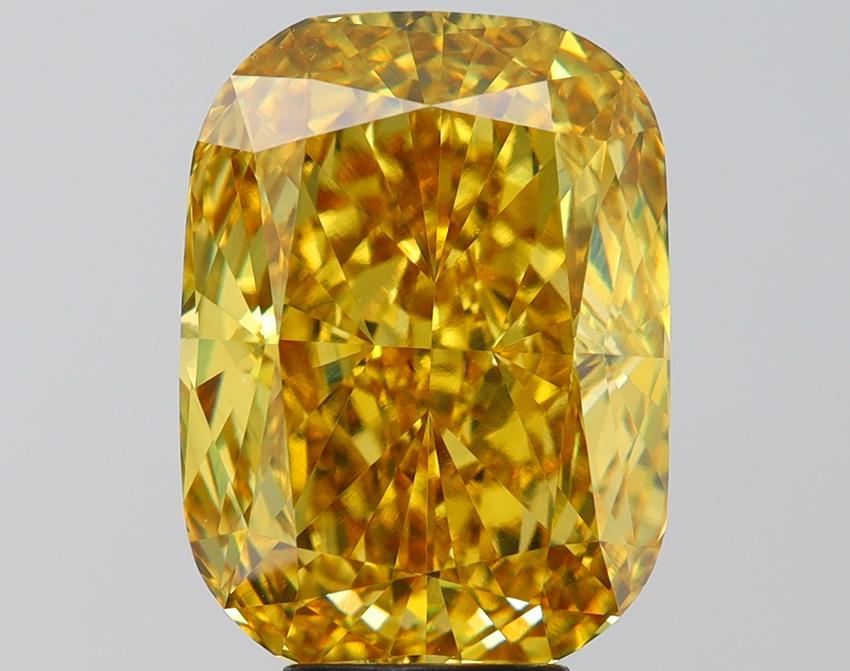 8.02 Ct. Fancy Vivid Yellow Cushion Lab Grown Diamond