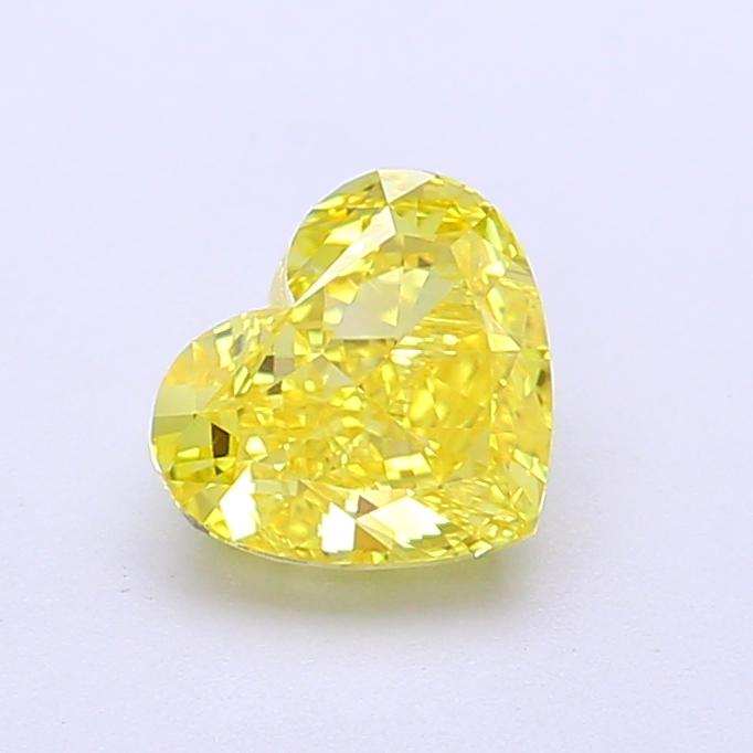 1.14 Ct. Fancy Vivid  Yellow Heart Lab Grown Diamond