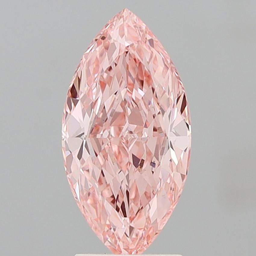 2.76 Ct. Fancy Vivid Pink Marquise Lab Grown Diamond