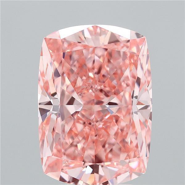 5.06 Ct. Fancy Vivid Pink Cushion Lab Grown Diamond