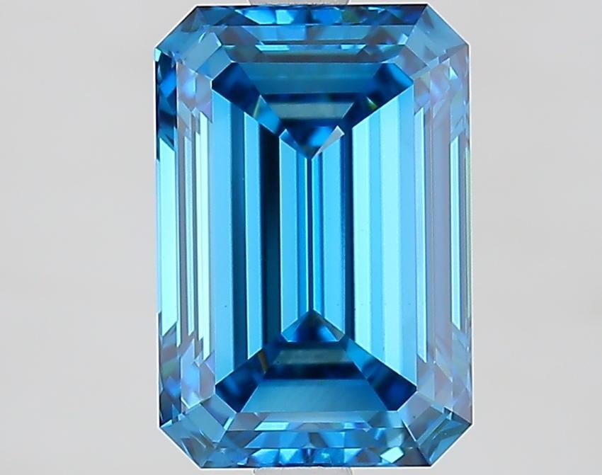 3.10 Ct. Fancy Vivid Blue Emerald Lab Grown Diamond