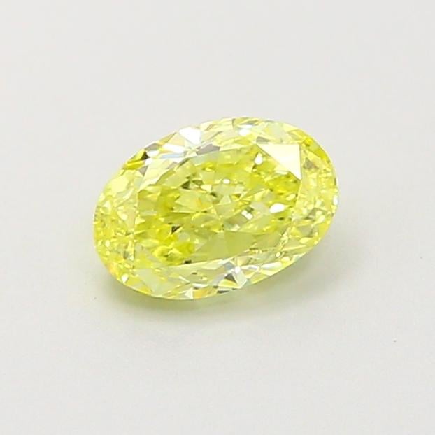 0.57 Ct. Fancy Intense  Yellow Oval Lab Grown Diamond