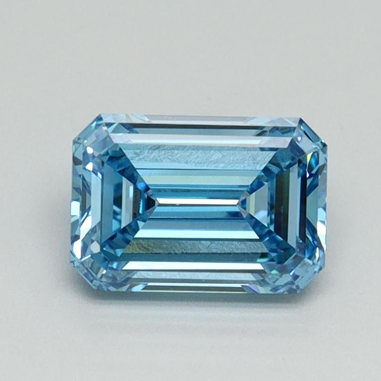 1.00 Ct. Fancy Vivid Blue Emerald Lab Grown Diamond