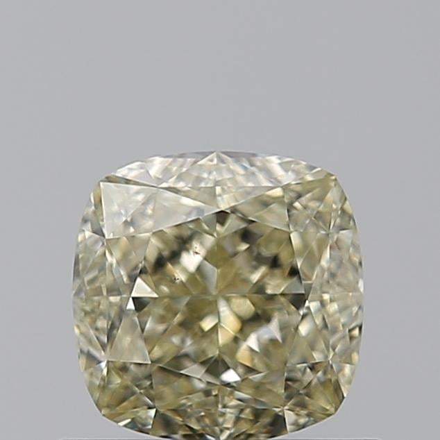 0.92 Ct. Fancy Light Brownish Greenish Yellow Cushion Diamond