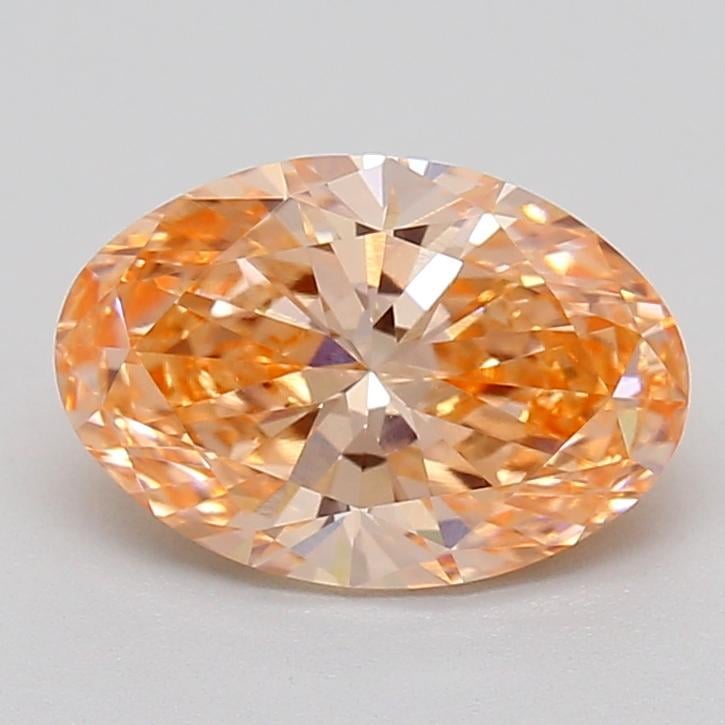 1.05 Ct. Fancy Intense Pinkish Orange Oval Lab Grown Diamond