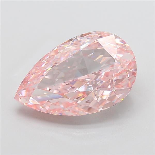 9.18 Ct. Fancy Intense  Pink Pear Lab Grown Diamond