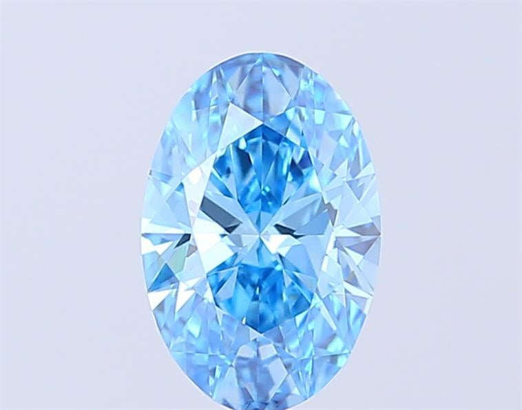 1.57 Ct. Fancy Vivid  Blue Oval Lab Grown Diamond