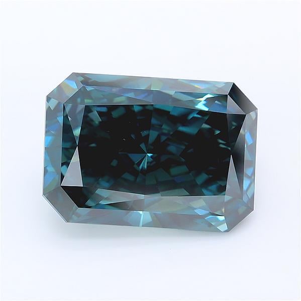 7.81 Ct. Fancy Deep Green Radiant Lab Grown Diamond