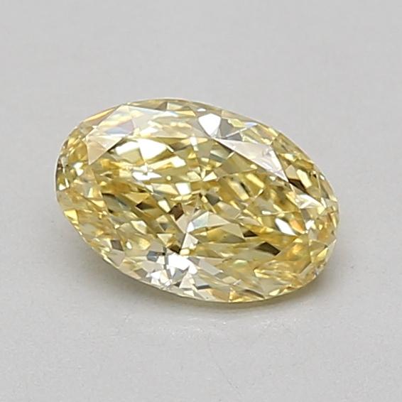 0.65 Ct. Fancy Intense Yellow Oval Lab Grown Diamond