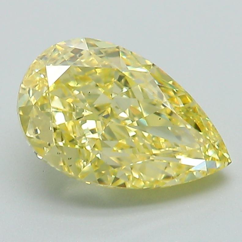 2.04 Ct. Fancy Vivid Yellow Pear Lab Grown Diamond