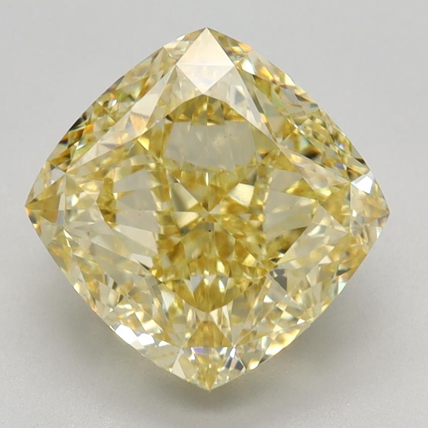 3.12 Ct. Fancy Intense Yellow Cushion Lab Grown Diamond