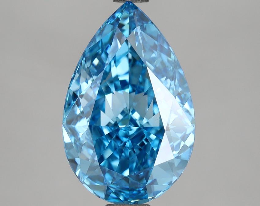 3.01 Ct. Fancy Vivid Blue Pear Lab Grown Diamond