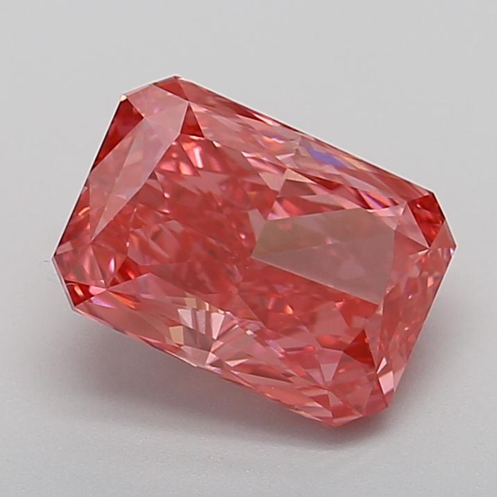 3.30 Ct. Fancy Vivid Pink Radiant Lab Grown Diamond