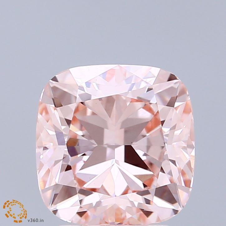 3.02 Ct. Fancy Intense Pink Cushion Lab Grown Diamond